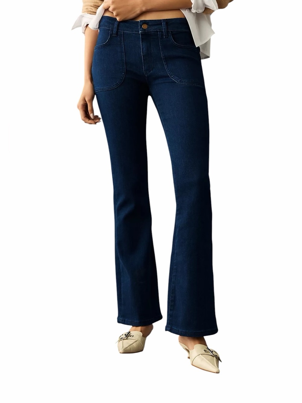 Pilcro x Anthropologie - The Icon Flare Blue Jeans Sz 31